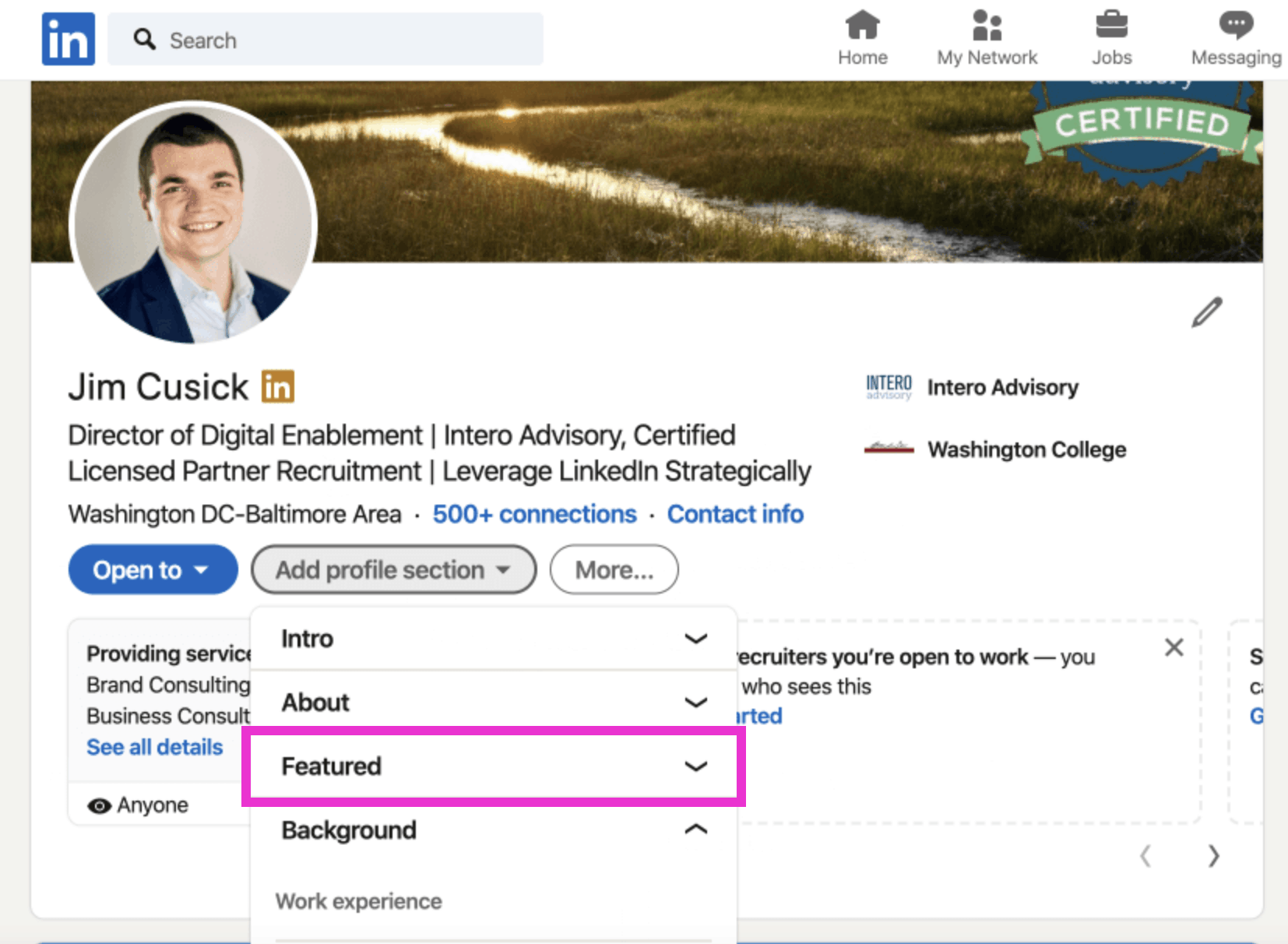 how to make resume visible on linkedin profile